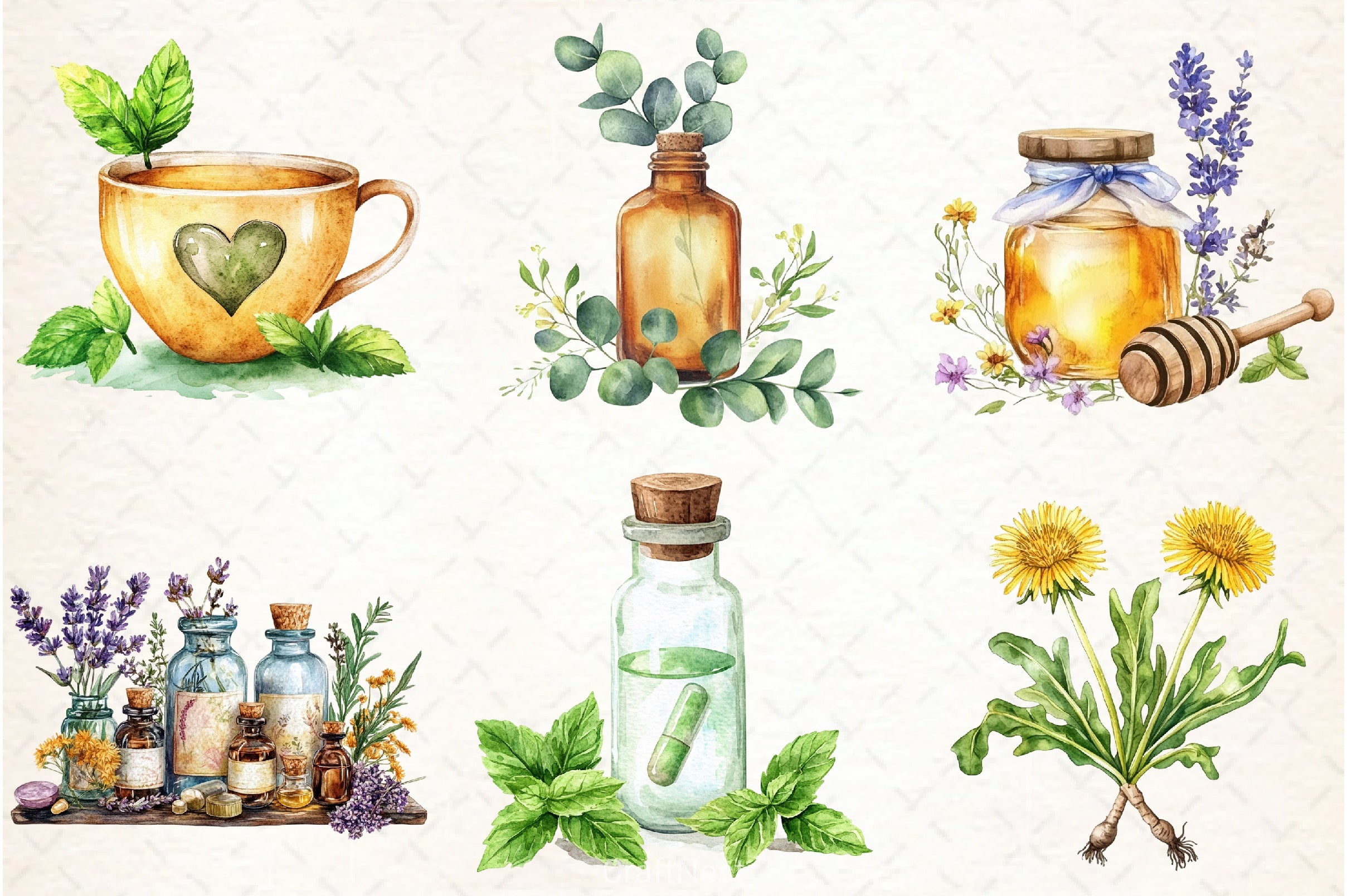 Natural Remedies Clipart Bundle 4 - CraftNest - Digital Crafting and Art