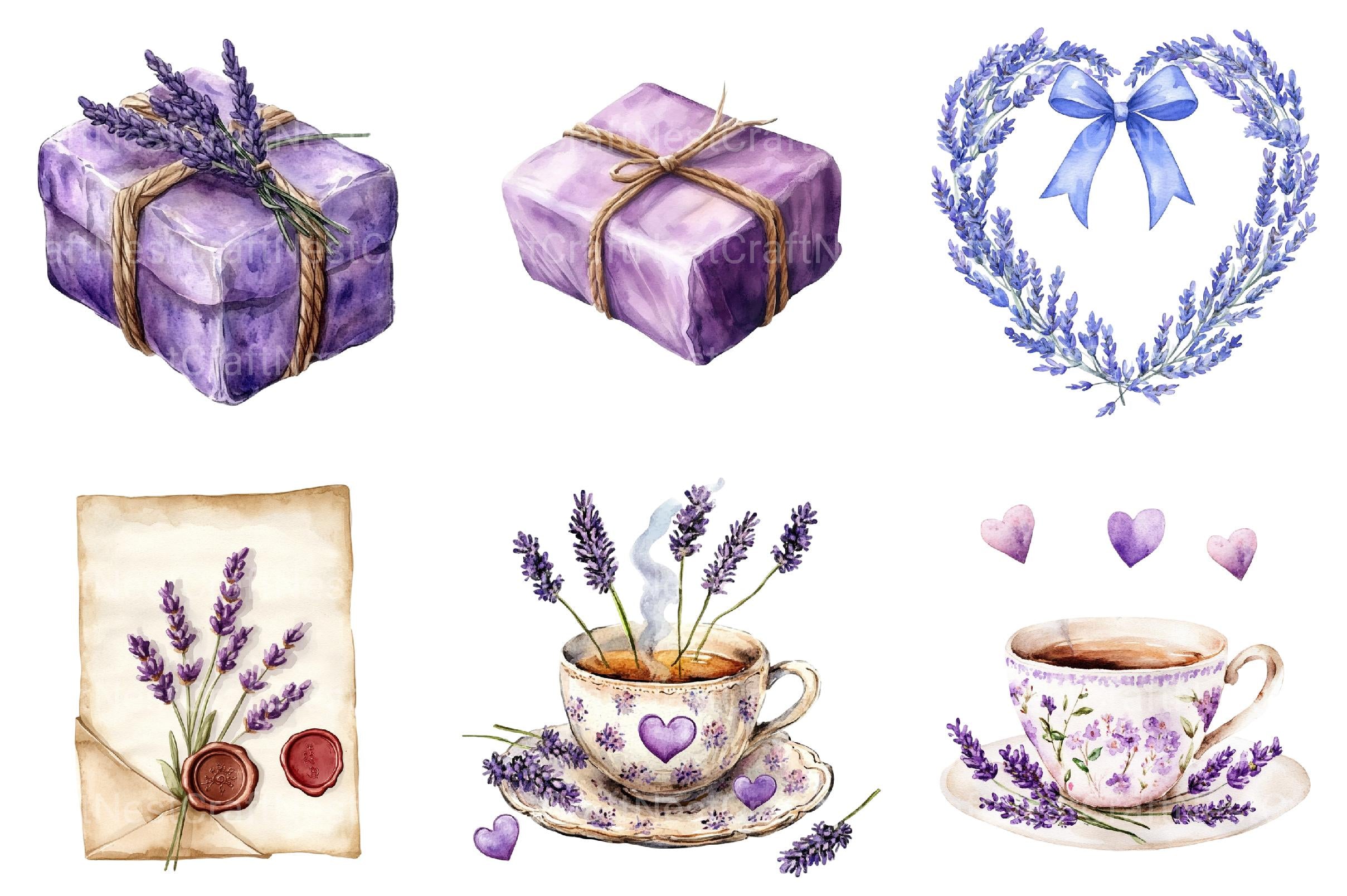 Lavender Mothers Day Clipart - CraftNest - Digital Crafting and Art