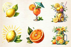 Summer Citrus Clipart Bundle 4 - CraftNest - Digital Crafting and Art