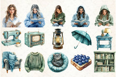 Book Lover Clipart Bundle - CraftNest - Digital Crafting and Art