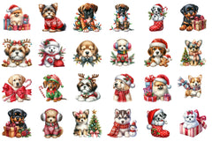 Christmas Puppies Clipart Bundle - CraftNest - Digital Crafting and Art