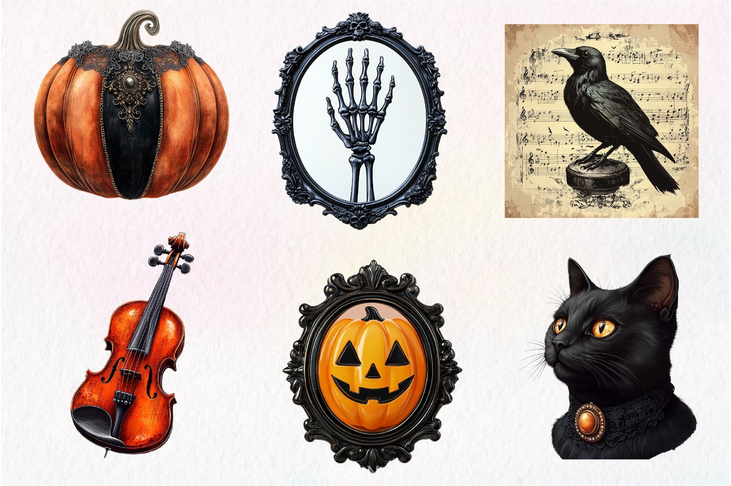 Victorian Halloween Clipart Bundle - CraftNest - Digital Crafting and Art