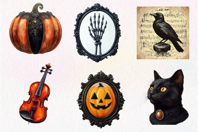 Victorian Halloween Clipart Bundle - CraftNest - Digital Crafting and Art