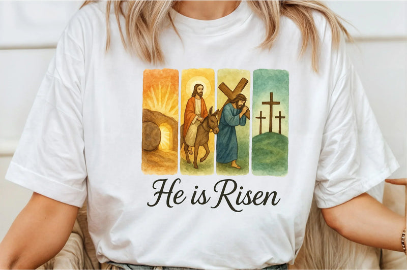 Brushstroke Jesus Easter Clipart Bundle: He Is Risen - CraftNest - Digital Crafting and Art