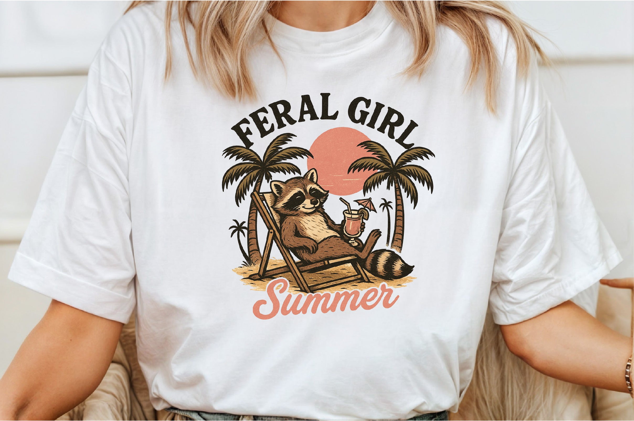 Feral Girl Summer Clipart Bundle