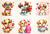 Valentine Dog Clipart Bundle 4