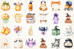 Halloween Baby Shower Clipart Bundle - CraftNest - Digital Crafting and Art