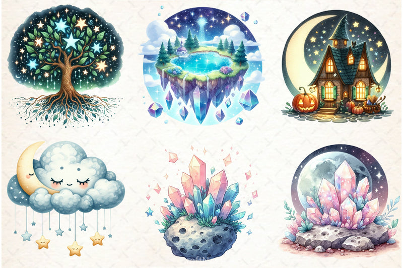 Magic & Celestial Clipart Bundle - CraftNest - Digital Crafting and Art