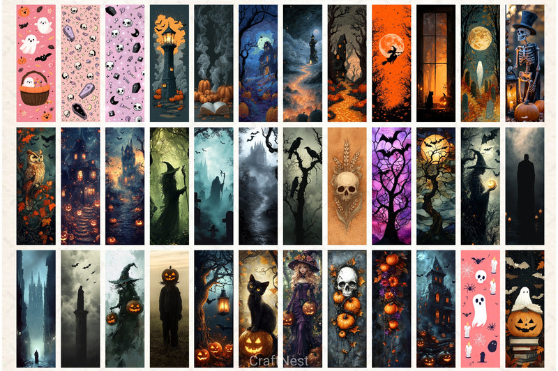 Halloween Bookmark Junk Journal 4 - CraftNest - Digital Crafting and Art