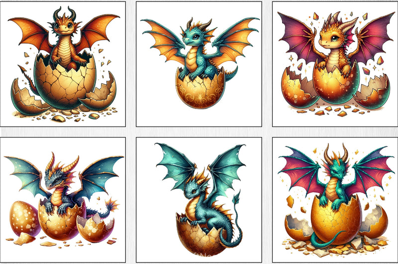 Magic Dragon Clipart Bundle - CraftNest - Digital Crafting and Art