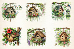 Rustic Bird Feeder Clipart Bundle - CraftNest - Digital Crafting and Art