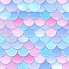 Seamless Pastel Mermaid Scales Pattern Digital Paper - CraftNest - Digital Crafting and Art