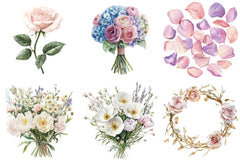 Romance Floral Clipart - CraftNest - Digital Crafting and Art