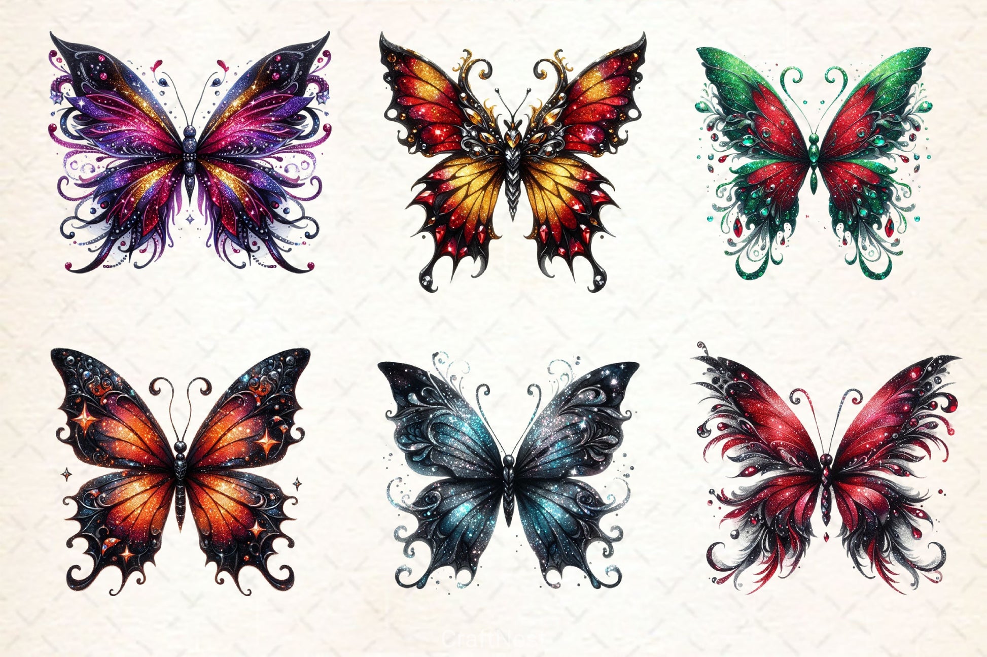 Butterflies Butterfly Clipart Bundle - CraftNest - Digital Crafting and Art
