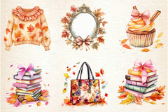 Cute Coquette Autumn Clipart Bundle 2 - CraftNest - Digital Crafting and Art