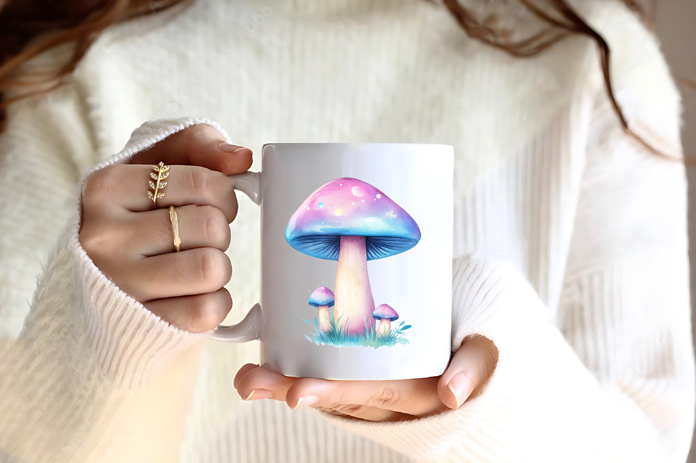 Cute Magic Fairy Mushroom Clipart Bundle - CraftNest - Digital Crafting and Art