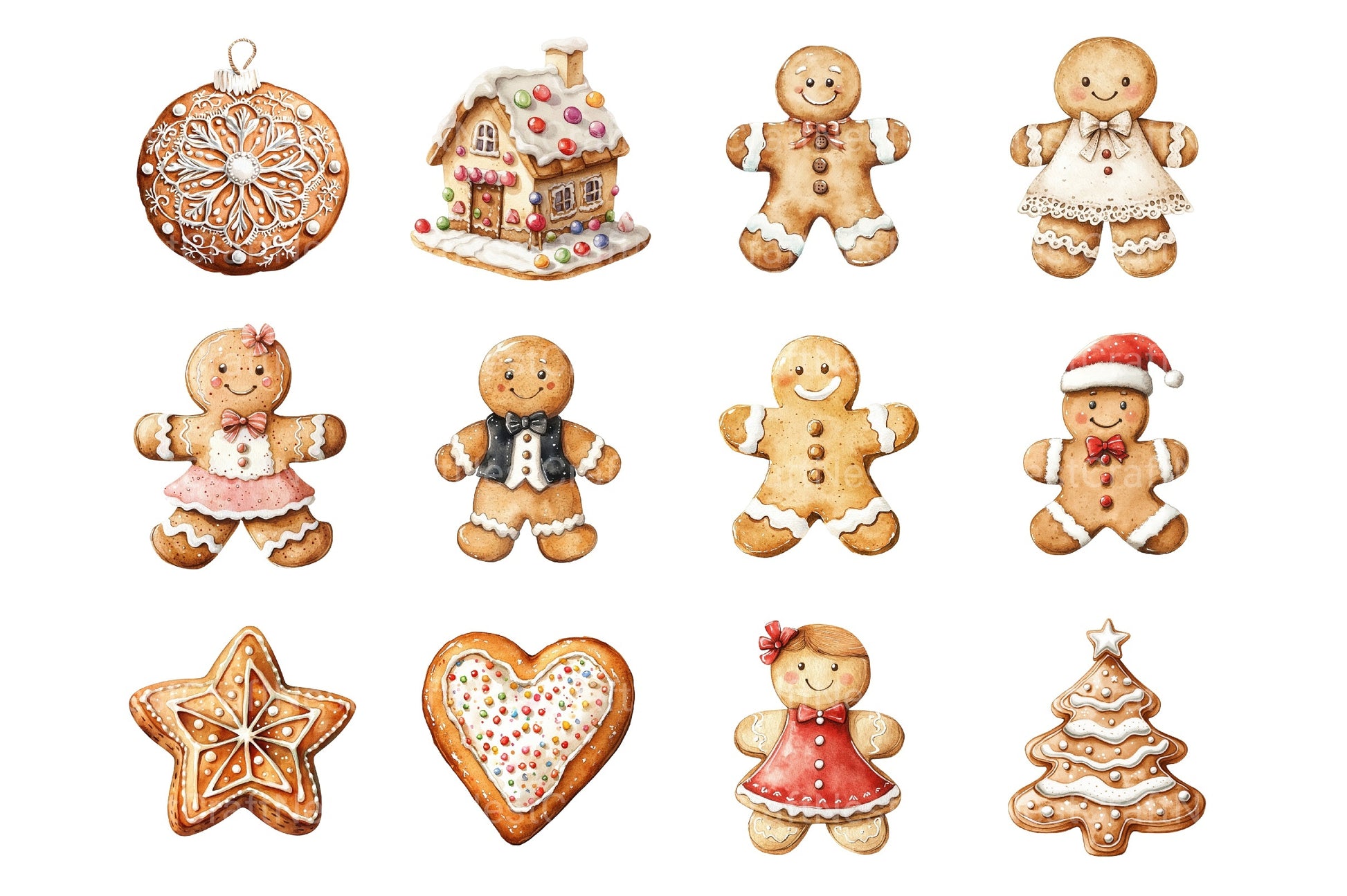 Gingerbread Christmas Clipart Bundle 2 - CraftNest - Digital Crafting and Art