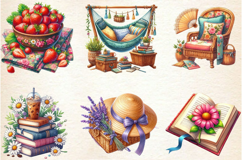 Cozy Summer Clipart Bundle 6 - CraftNest - Digital Crafting and Art
