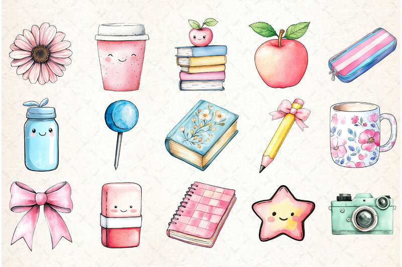 Preppy Teacher Clipart Bundle - CraftNest - Digital Crafting and Art