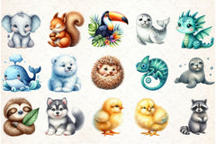 Cute Animals Clipart Bundle - CraftNest - Digital Crafting and Art