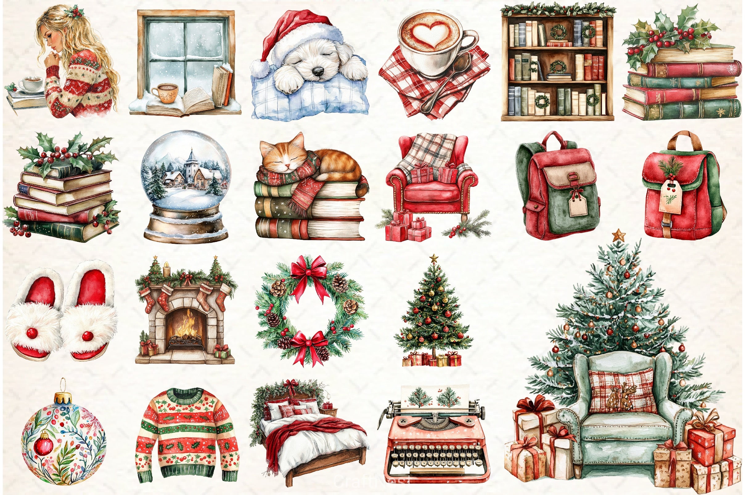 Cozy Christmas Planner Clipart Bundle - CraftNest - Digital Crafting and Art