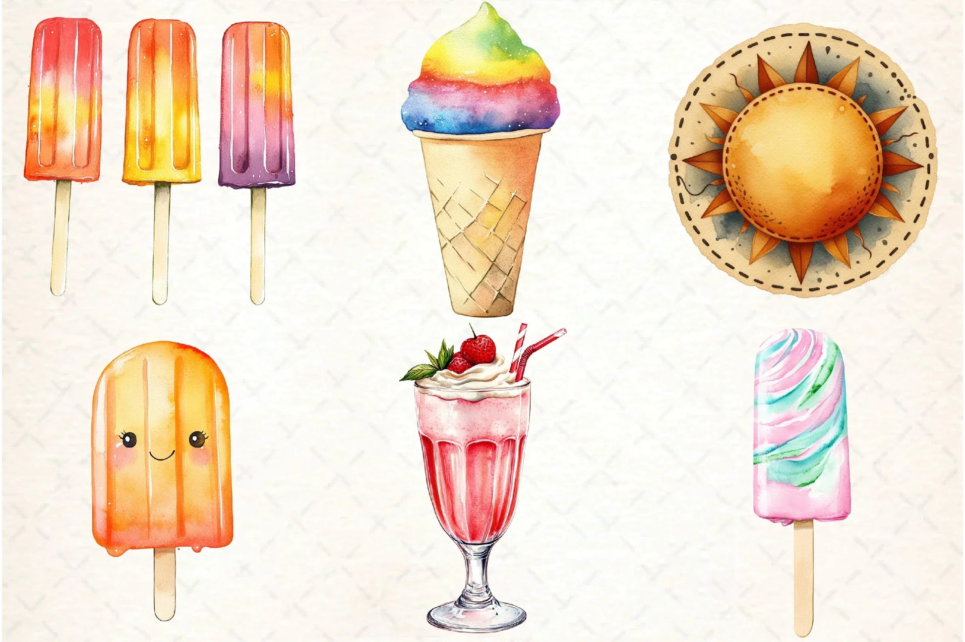 Retro Summer Treats Clipart Bundle - CraftNest - Digital Crafting and Art