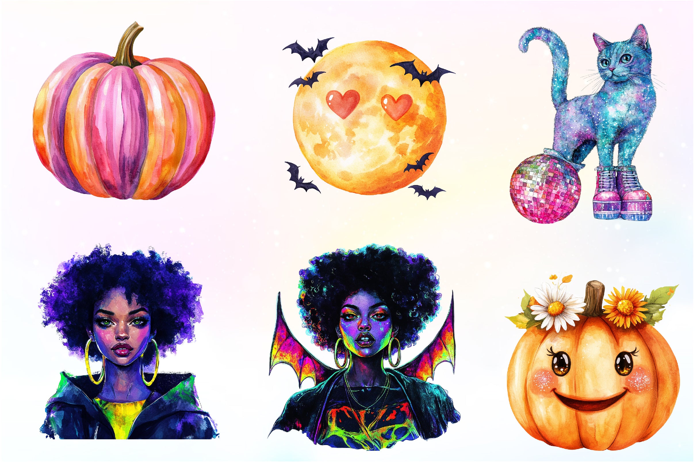 Groovy Halloween Clipart Bundle 1 - CraftNest - Digital Crafting and Art