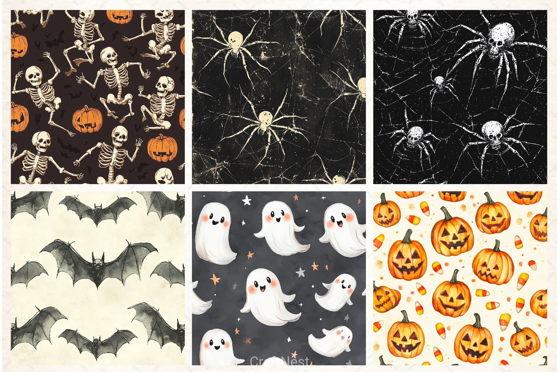 Happy Halloween Digital Paper - CraftNest - Digital Crafting and Art