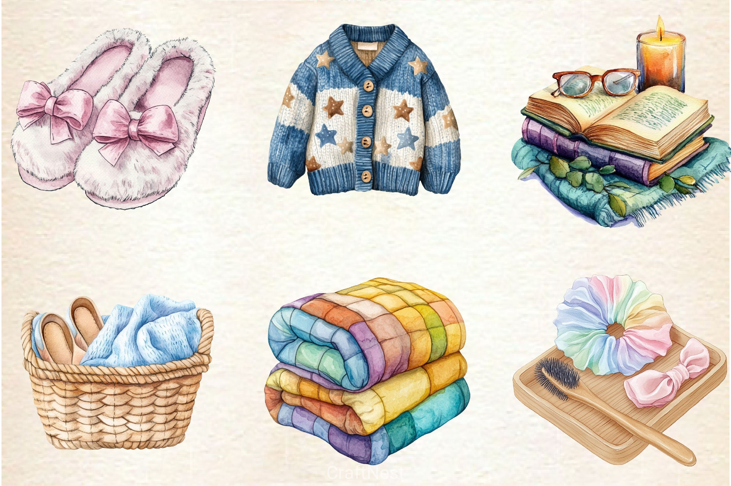 Evening Routine Clipart Bundle 2 - CraftNest - Digital Crafting and Art