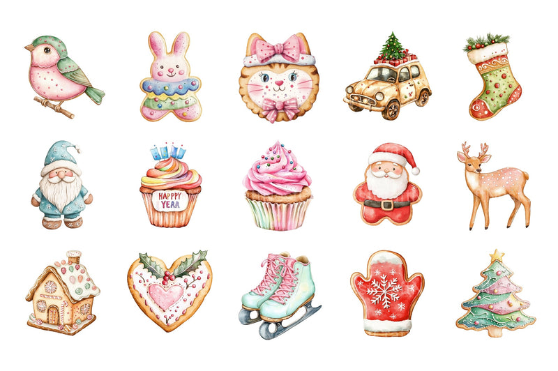 Christmas Cookies Clipart Bundle 1 - CraftNest - Digital Crafting and Art