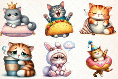 Cute & Funny Cat Clipart Bundle 2 - CraftNest - Digital Crafting and Art