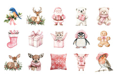 Blush Christmas Clipart Bundle - CraftNest - Digital Crafting and Art