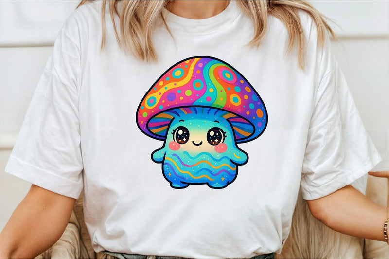 Rainbow Mushroom Clipart Bundle - CraftNest - Digital Crafting and Art