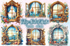 Vintage Nautical Window Clipart Bundle 2