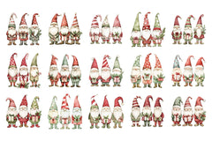 Christmas Gnomes Clipart Bundle: Cute Xmas Gnome Digital Download - CraftNest - Digital Crafting and Art