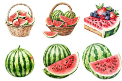 Summer Juicy Watermelon Clipart - CraftNest - Digital Crafting and Art