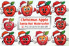 Christmas Apple Santa Hat Clipart Bundle