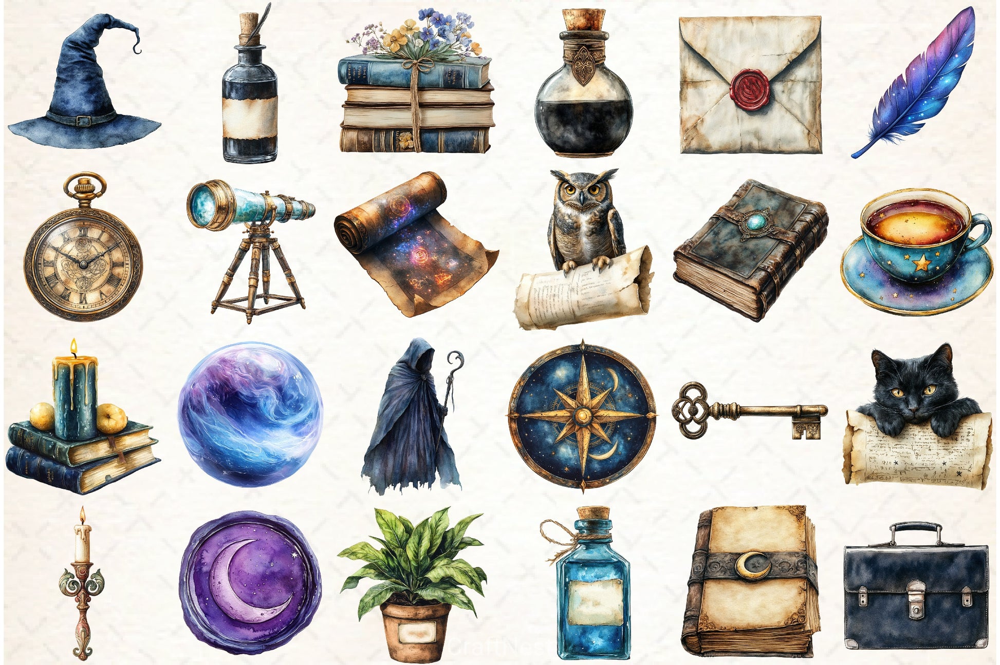 Magic School Dark Academia Clipart Bundle - CraftNest - Digital Crafting and Art
