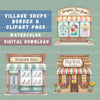 Village Shops Clipart Bundle