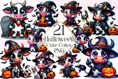 Halloween Cows Clipart Bundle - CraftNest - Digital Crafting and Art