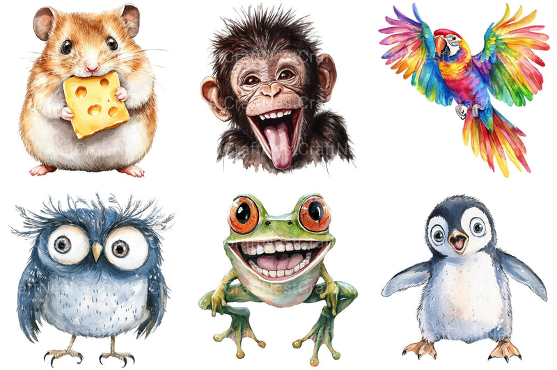 Adorable Crazy Animal Clipart - CraftNest - Digital Crafting and Art
