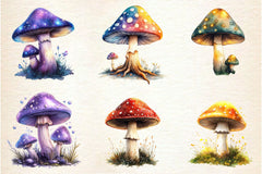Magical Mushrooms Clipart Bundle - CraftNest - Digital Crafting and Art