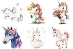 White Unicorns Clipart - CraftNest - Digital Crafting and Art