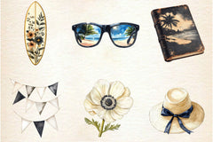 Ivory And Black Hello Summer Clipart Bundle - CraftNest - Digital Crafting and Art