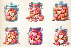Valentine Romantic Cookie Jar Clipart Bundle - CraftNest - Digital Crafting and Art