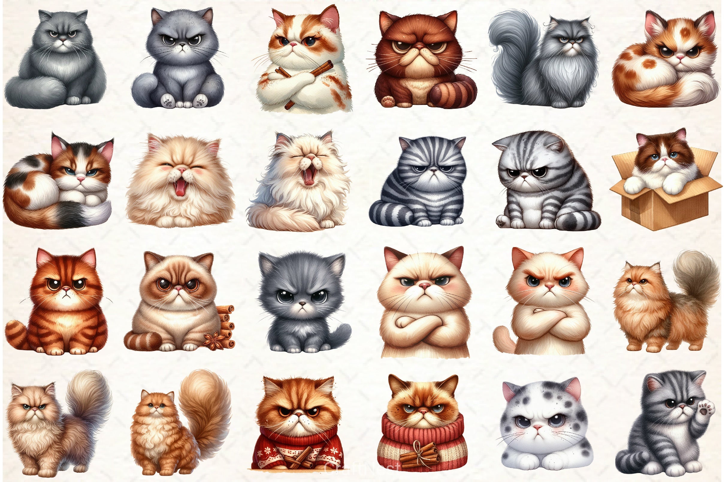 Grumpy Cat Clipart Bundle - CraftNest - Digital Crafting and Art