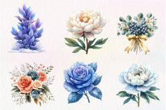 Winter Wildflowers Flowers Clipart Bundle - CraftNest - Digital Crafting and Art
