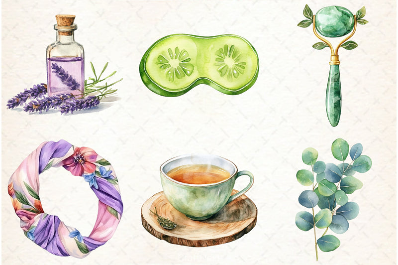 Spa Self Care Clipart Bundle - CraftNest - Digital Crafting and Art
