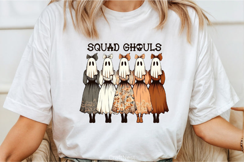 Vintage Halloween Squad Ghouls Clipart Bundle - CraftNest - Digital Crafting and Art