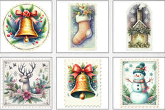 Vintage Christmas Labels Clipart Bundle - CraftNest - Digital Crafting and Art